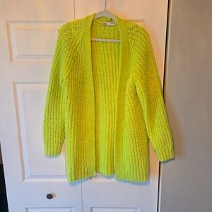Green cardigan